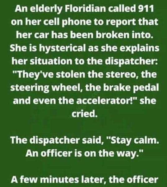 🚨 Hysterical 911 Call: Grandma’s Car Stolen?🚨 What the Officer Found Will Make You Cry Laughing! 😂🚗 Check the first comment 👇