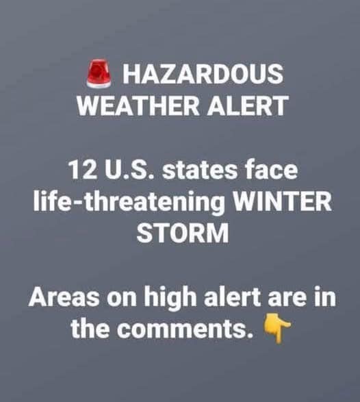 12 US States Face Hazardous Winter Storm Warnings — Weather Forecast Through Saturday